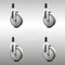 Service Caster 5 Inch 316SS Gray Polyurethane Swivel 1-1/4 Inch Expanding Stem Caster Set SCC SCC-SS316EX20S514-PPUB-114-4 - alternate 3